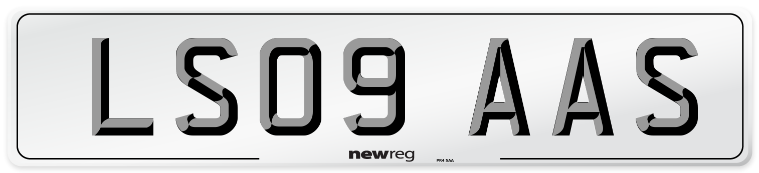 LS09 AAS Number Plate from New Reg